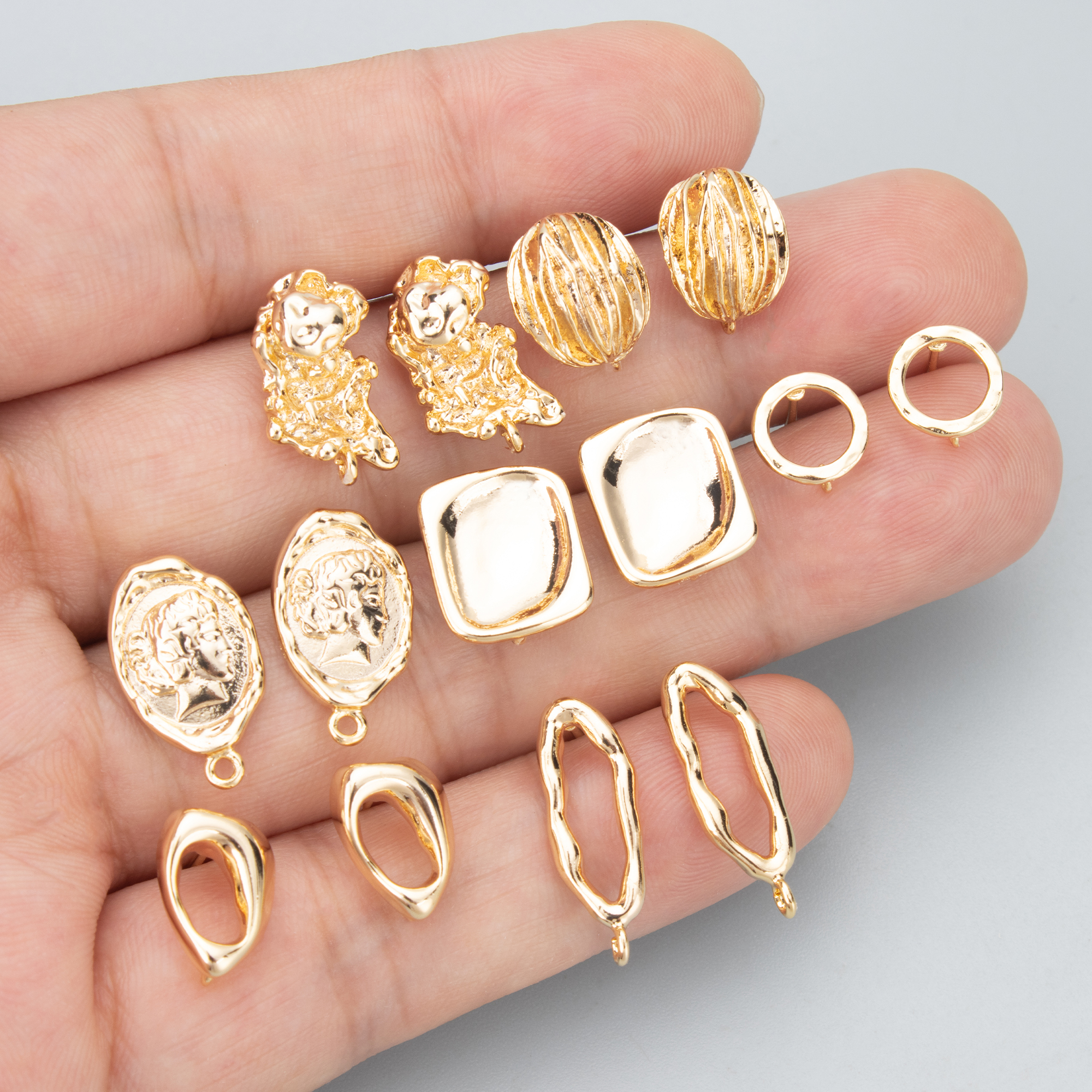 GUFEATHER MD59, accesorios de joyería, sin níquel, chapado en rodio de oro de 18 k, cobre, hecho a mano, fabricación de joyas, pendientes diy, 6 unids/lote