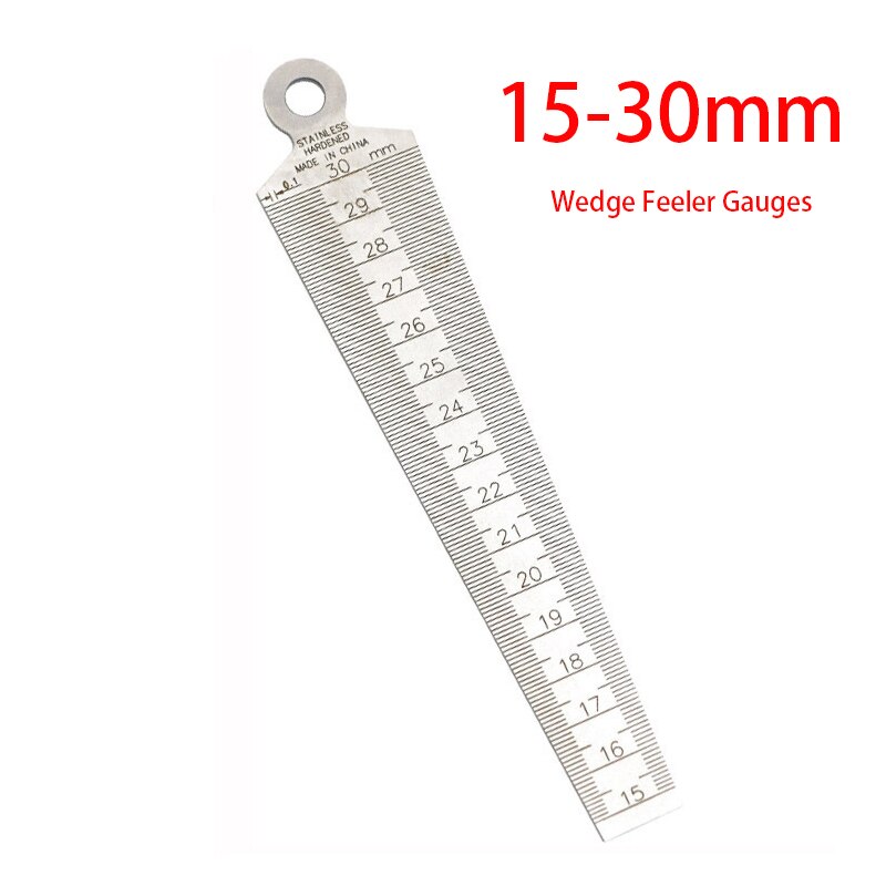 15-30mm Wedge Feeler Gauges Gap Ruler Aperture Ruler Taper Ruler Stainless Steel Inner Diameter Ruler Outlet Measuring Tools