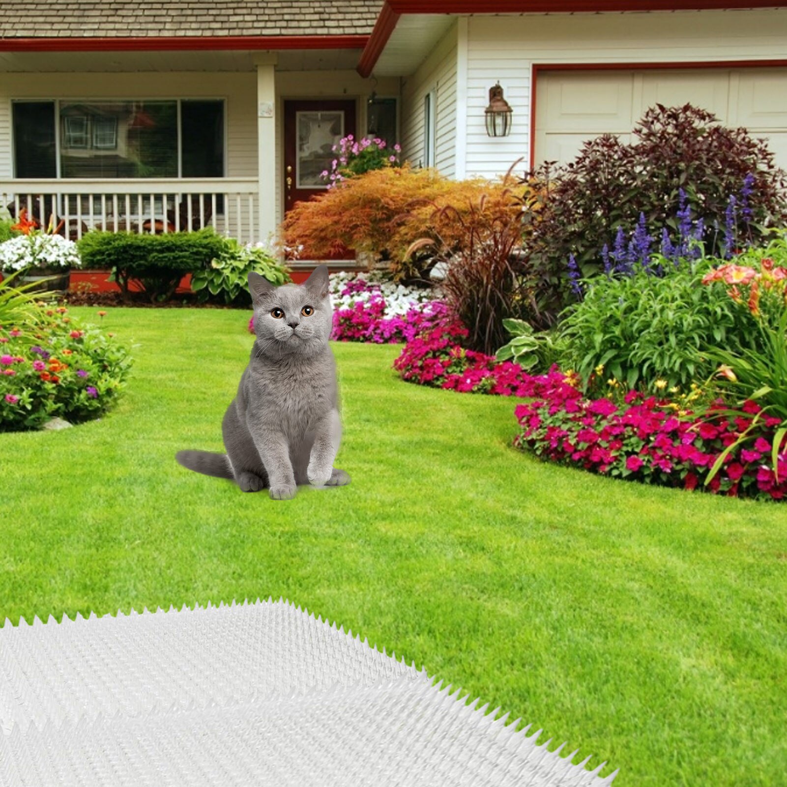 Tapis de jardin extérieur Anti chats, 6 pièces, répulsif pour animaux de compagnie, pique en plastique pour garder les chats à distance en toute sécurité