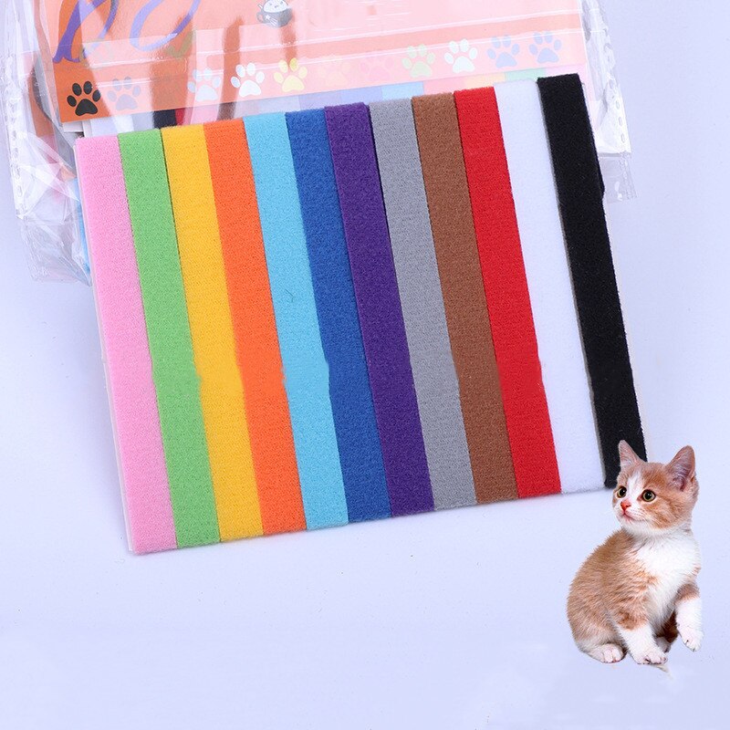 12 Stks/set Pet Hond Kat Identificatie Kraag Verstelbare Pet Id Kraag Mark Neck Strap Voor Honden Katten Puppy Pet Accessoires