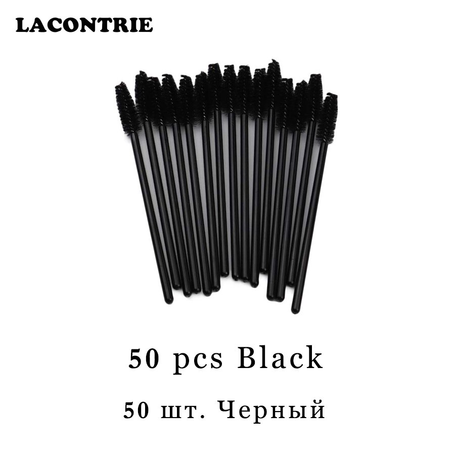 Wimpers Cosmetische Borstels Voor Wimper Extension Wenkbrauw Applicator 50/100 Pcs Individuele Wegwerp Lash Lash Lift Borstels: 50pcs Black