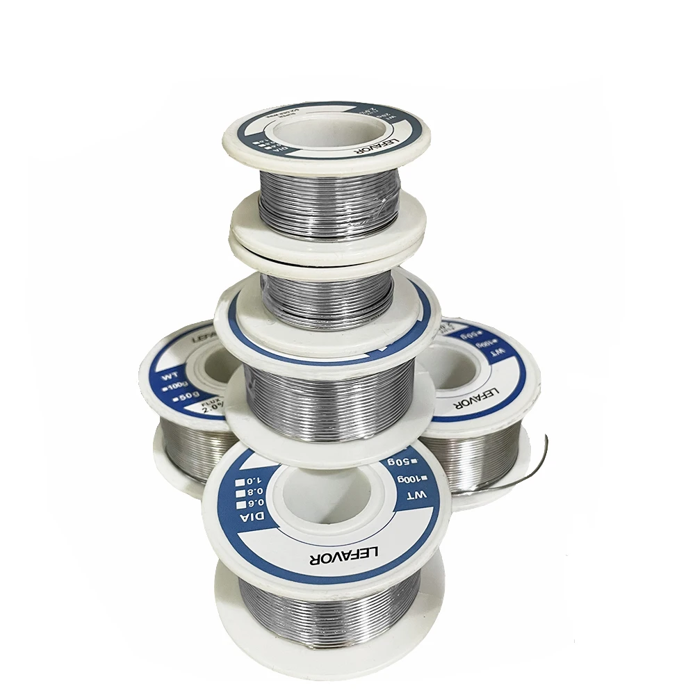 0.8mm 1.0mm 20g 50g 100g lödtenn tråd tenn smält kolofonium kärna lödning lödtråd rulle no-clean flussmedel 2.0%