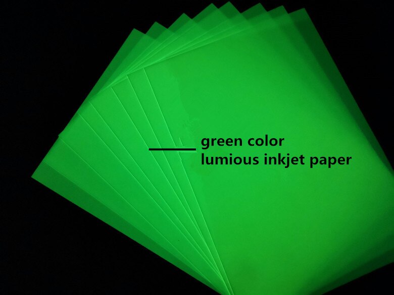 Luminous Green color blank white printable inkjet PET film for phone cell