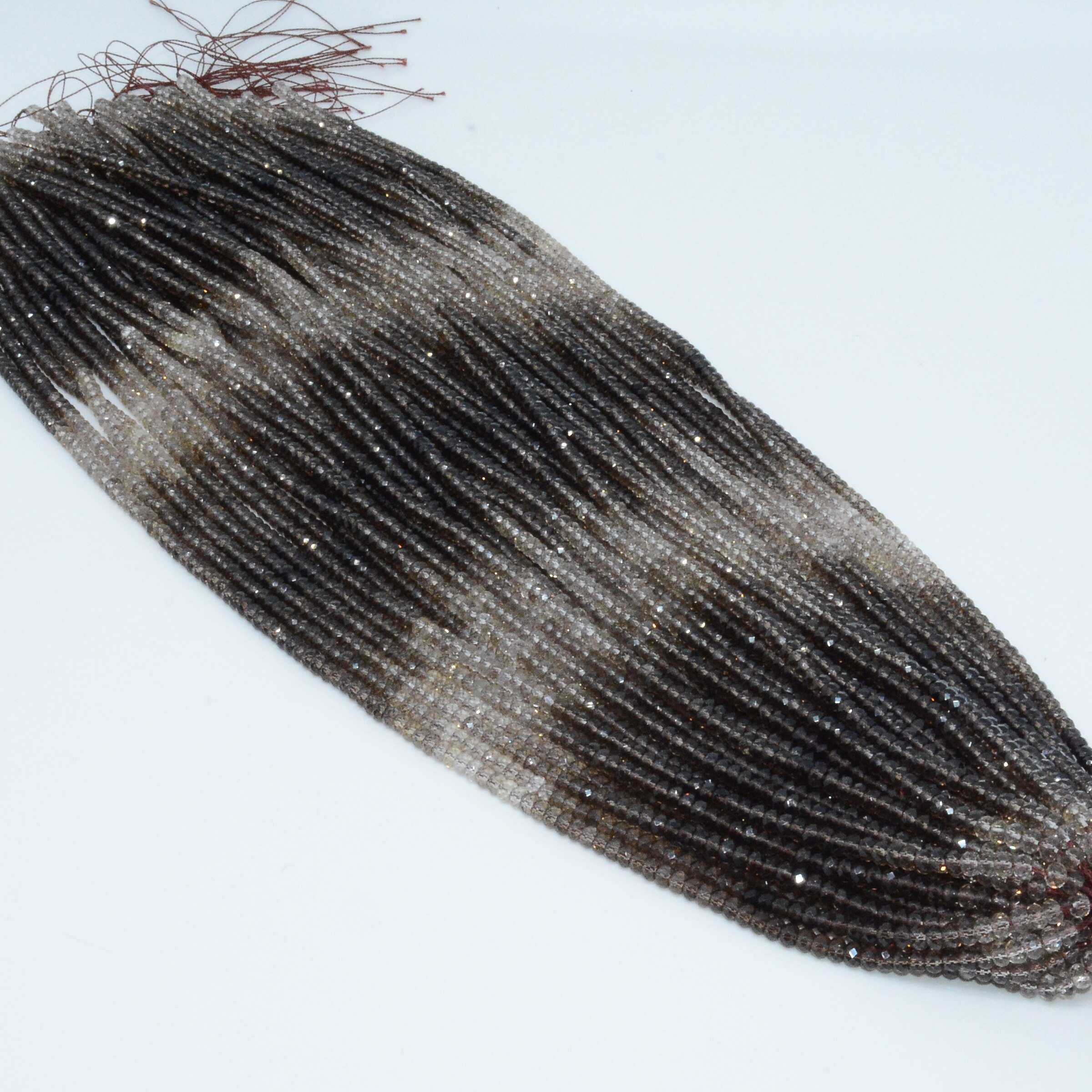 Naturalne kwarc dymny szlifowane okrągłe koraliki 4.2mm, grubość około 3mm