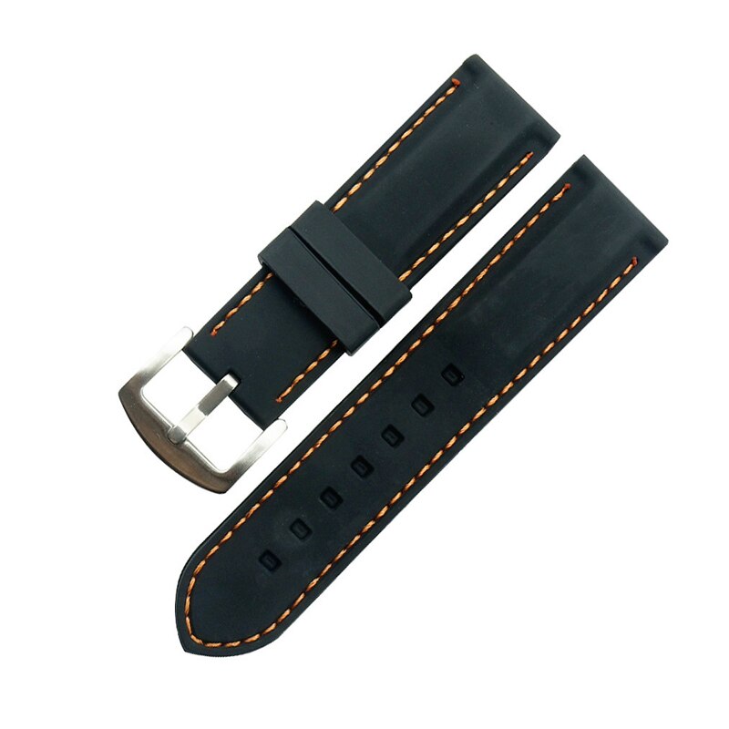 20mm 22mm 24mm 26mm Soft Silicone Watch Strap Belt Waterproof Wristband For Summer Outdoor Sports Watch Bands Accessories: Orange / 20mm