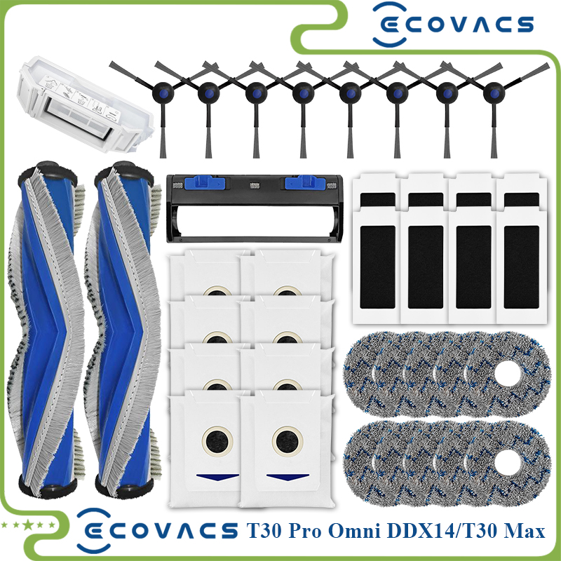 per Ecovacs Deebot T30 pro OMNI / T30 Max / T30 / DDX14 Aspirapolvere Spazzola laterale principale Filtro HEPA Mocio Panno Parti di ricambio