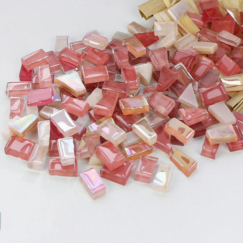 2022 Mixed Color Mosaic Fragments Irregular Shape Coloful Crystal Mosaic Tiles For Crafts Bulk Diy Decoration Materials