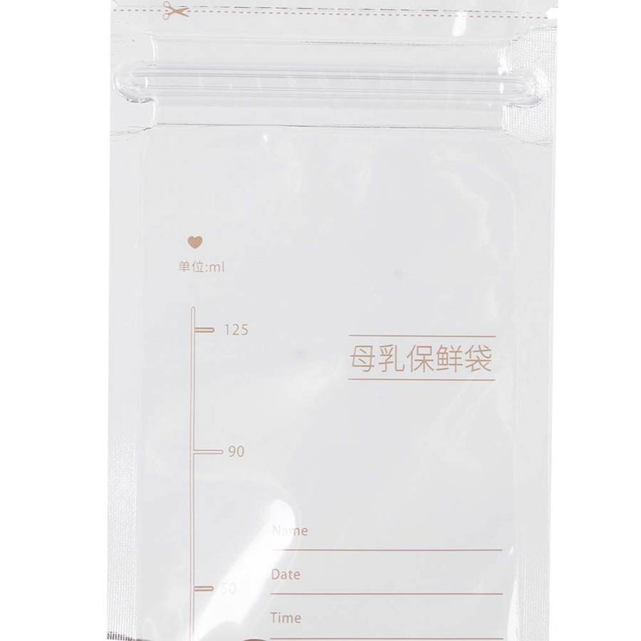 Babymad opbevaring 30 stk 125ml modermælk opbevaringspose engangs lækagesikker modermælkspose med stor kapacitet baby fodringsboks