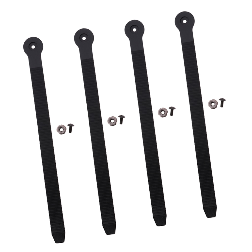 4 Pieces Replacement Inline Roller Skating Shoes Energy Strap with Screws Nuts, Skates Buckles Accessories