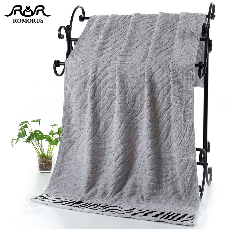 100% Toalla de bambú textura de tigre cara baño toalla Super suave absorbente fibra de bambú toallas de baño Toalla grande de playa: Gray / 2 face towel 34x74cm