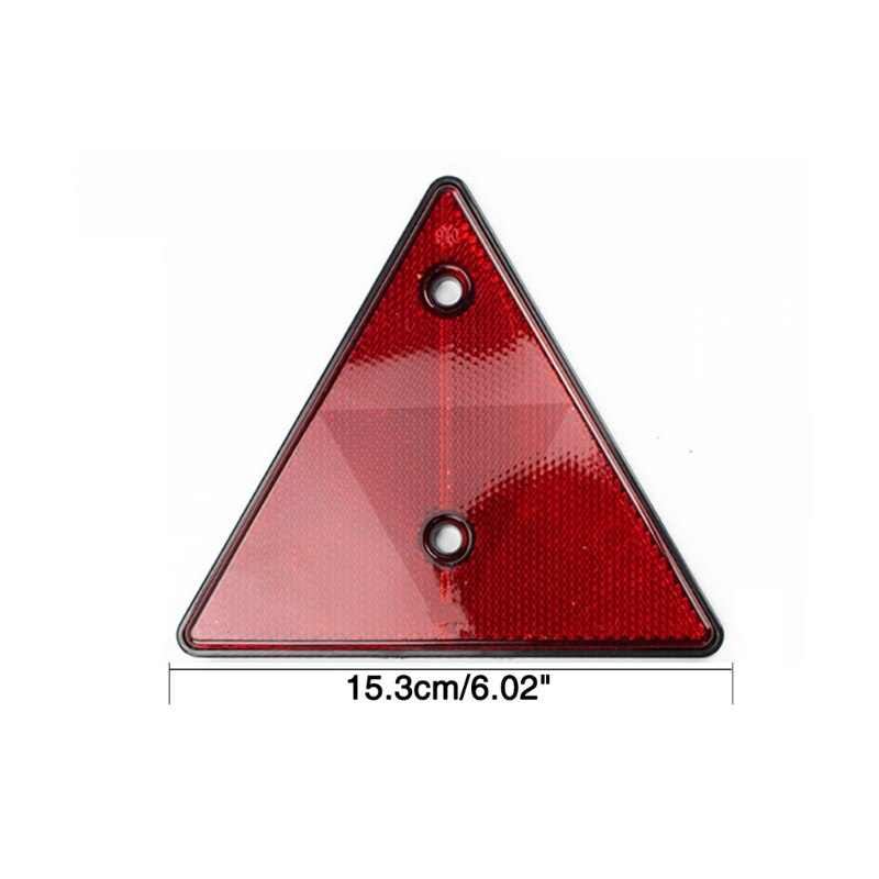 Red Rear Reflectors Triangle Reflective for Gate Posts Safety Reflectors Screw Fit for Trailer Motorcycle Caravan