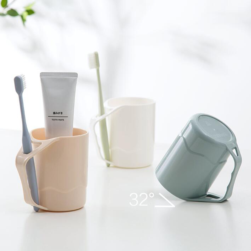 390ML Water Cup Mugs Eco Friendly plastic Tooth Brush Holder Home Unbreakable Mug Tea Coffee Milk Cup Rinsing Mug
