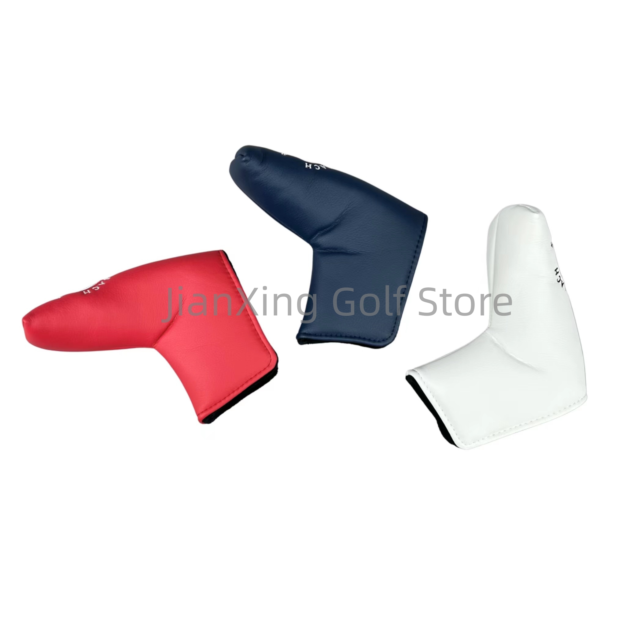 Golf Putter Cover Pu Leather Sluiting Grenen Patroon Golf Club Cover Blade Putter Cover Protector