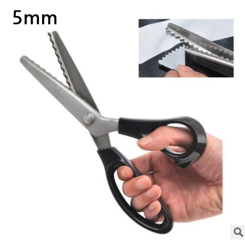 23.5cm Zig Zag Sewing Cut Dressmaking Tailor Shear Pinking Scissor Leather Craft Fabric Upholstery Tool Textile: Dark Grey