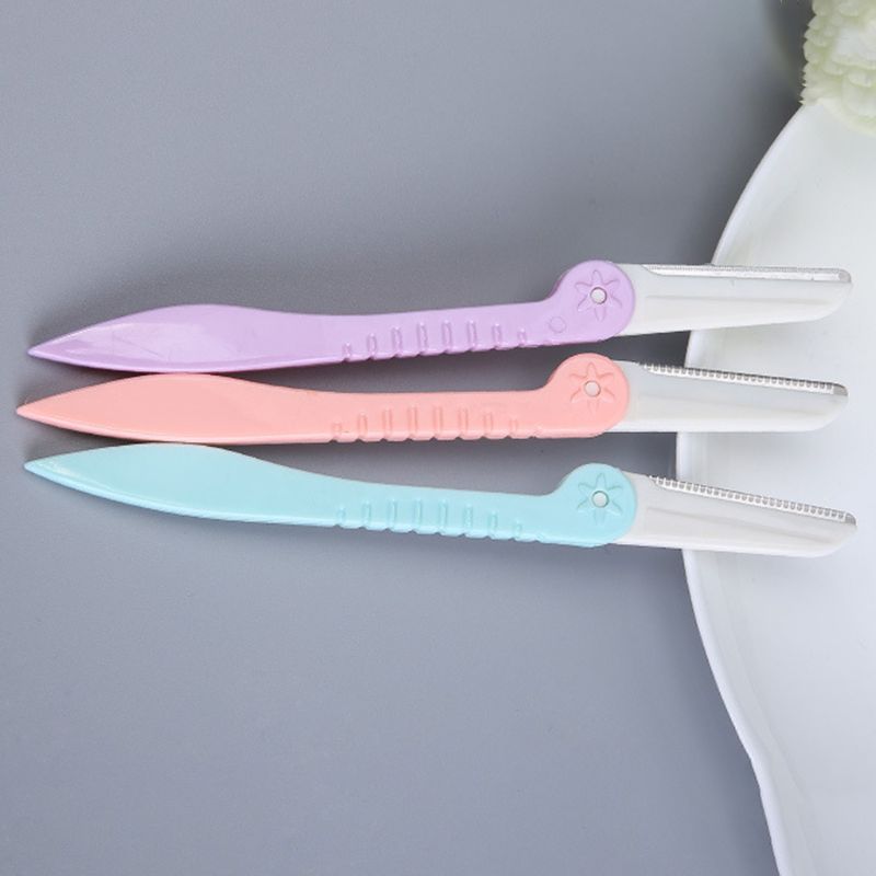Tondeuse à sourcils 3 pièces, rasoir pour le visage, lames portables, couteau de rasoir, épilateur, outils de maquillage.