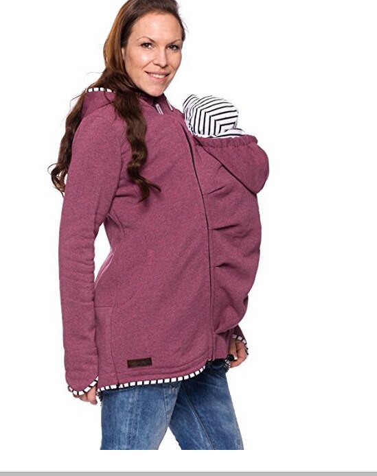 Katoen Vrouwen Moederschap Carrier Baby Houder Jas Kangoeroe Carrier Baby Houder Jassen Hoodies Uitloper Zwangerschap Vrouwen Jas 2