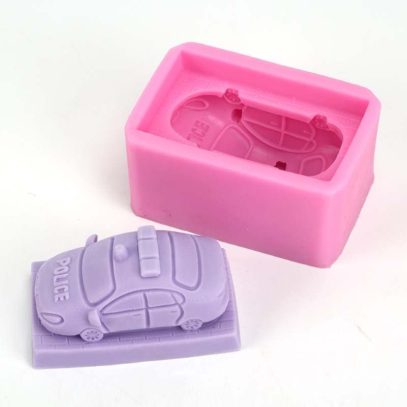 Handgemaakte zeepmal 3d cartoon autovormige harsmal diy zeepmaakgereedschap