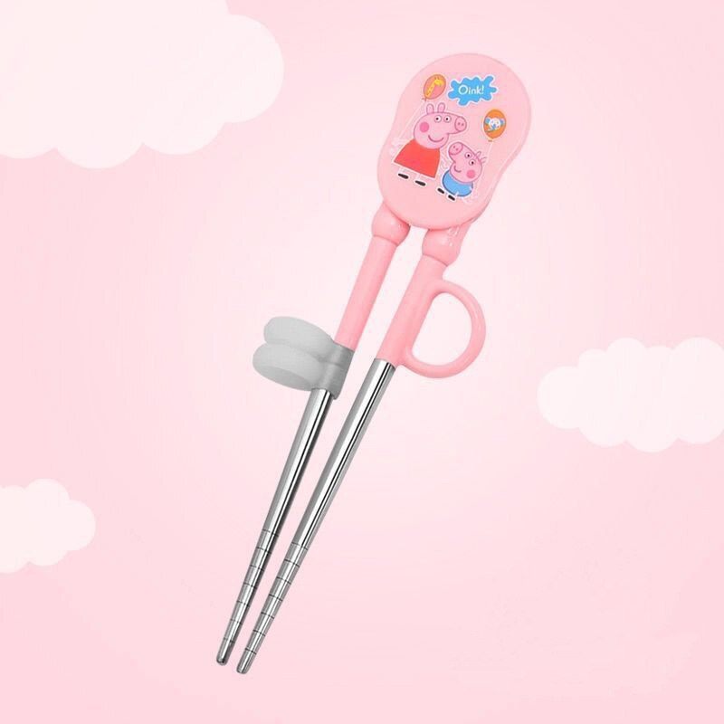 Rvs Training Eetstokjes Leuke Cartoon Training Helper Eetstokjes Voor Kinderen Peuter Te Gebruiken, 1 Paar: PZ