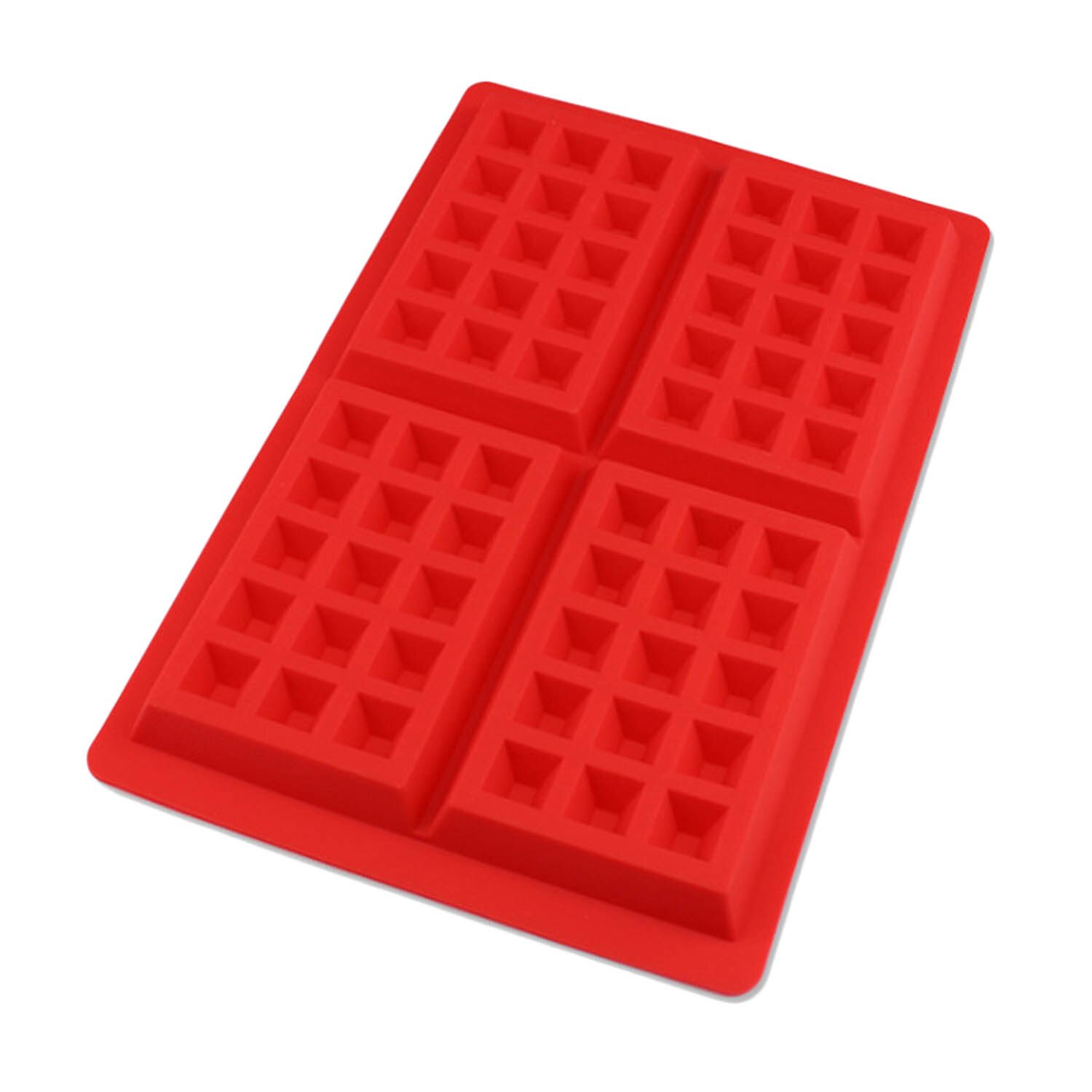 Behogar-Juego de moldes para hacer Barquillo de silicona, 5 cavidades, molde de corazón, 4 cavidades, bandeja cuadrada, molde para pastel, Chocolate, dulces para hornear