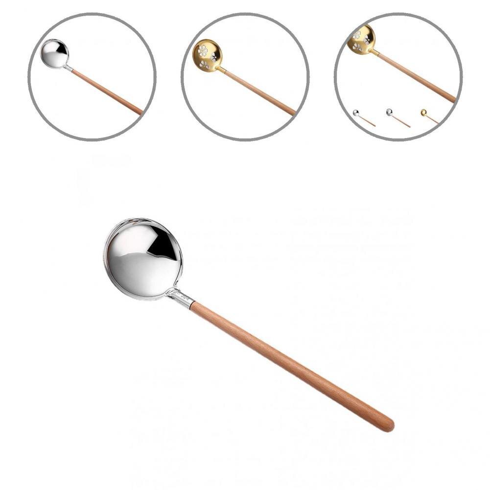 Colander Spoon 4 Styles Soup Spoon Japanese Style Non-stick Excellent Portable Non-slip Cooking Spoon