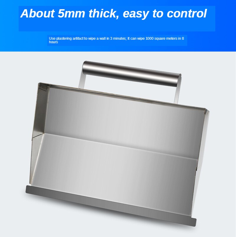 Stainless Steel Plaster Scraper Mortar Anti Slip Cement Wall Decoration Hand Tool