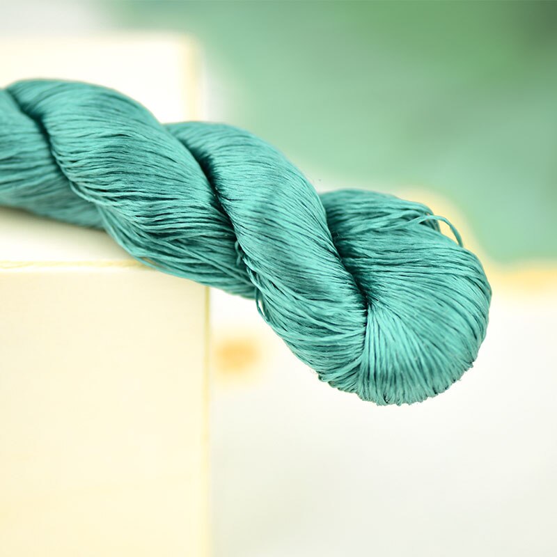 1 stücke 100% seidenfaden Hand stickerei sticken kreuz stich Algen grün 400m die Seide stickerei gewinde 7 farbverlauf: 3