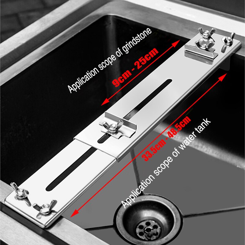 Professionele Messenslijper Mes Slijpsteen Grit Wit Korund 1000/3000 2000/5000 Slijpsteen Slijper Multi-Stage: Sink bracket A