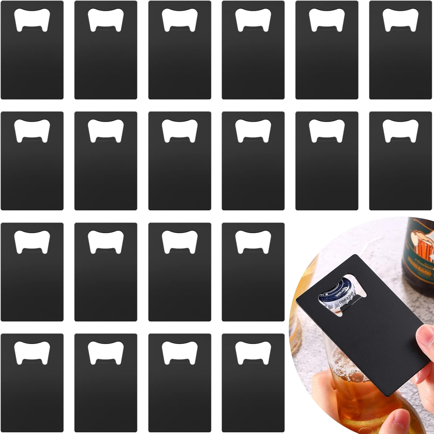 10/20 Stück Edelstahl-Bierflaschenöffner für Geldbörse und Tasche, Restaurant/Bar, DIY-Kartenform, Mini-Flaschenöffner, Hochzeitsgeschenk