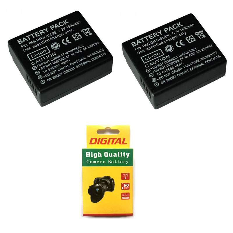 1/2Pcs 1800Mah DMW-BLE9E BLE9 Camera Batterij Voor Panasonic Lumix DMW-BLG10 BLG10E BLG10PP Dmc GF6 GX7 GF3 GF5 ZS100