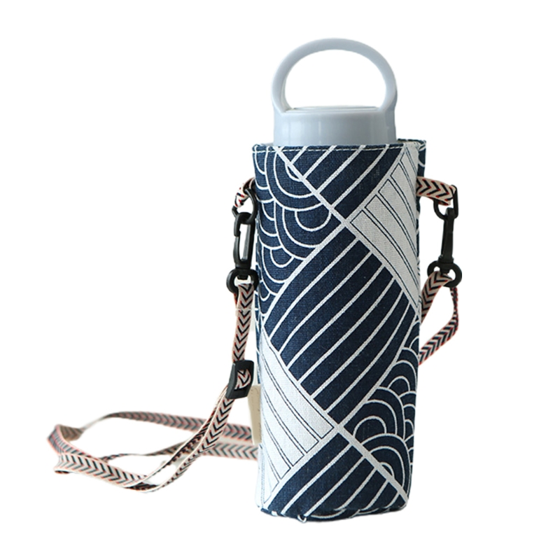 Sac porte-gobelet avec bandoulière réglable, bouteille d'eau créative, fourre-tout, sac porte-gobelet, pochette avec bandoulière, 87HA: 1
