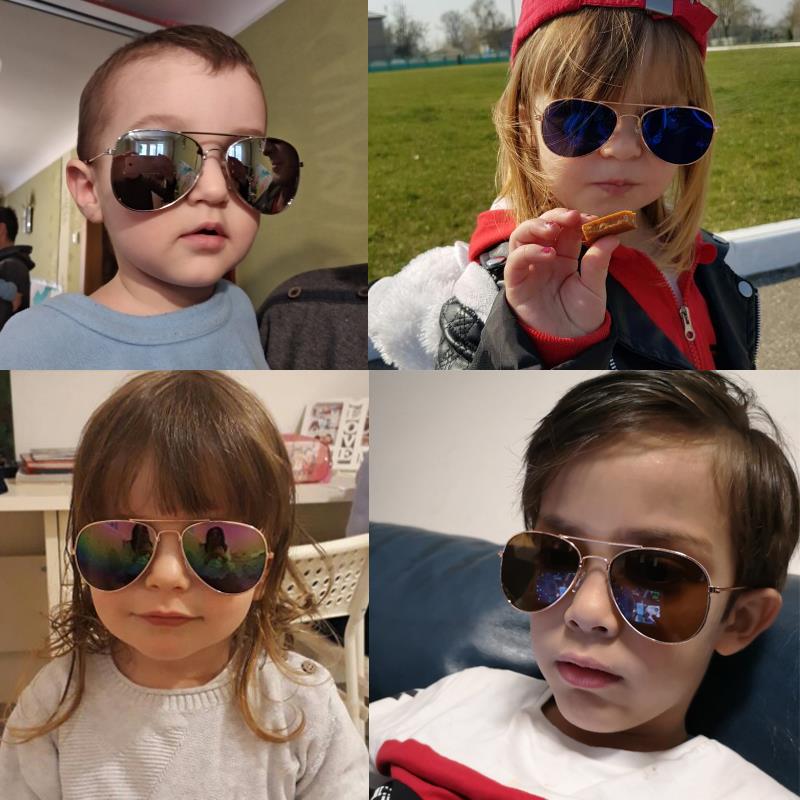 Longkeeper drenge piger børn solbriller mærke retro sød pilot solbriller børn oculos de sol gafas  uv400