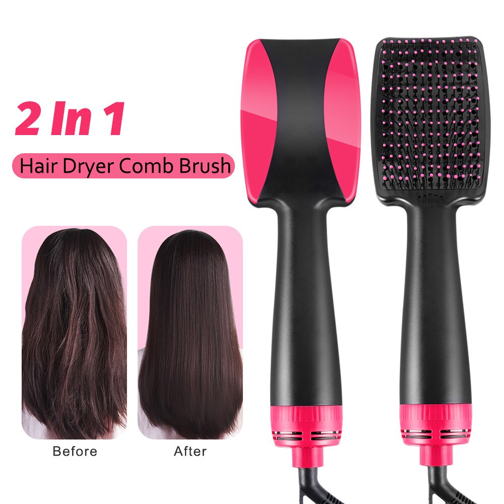 2 In 1 Een Stap Föhn Volumizer Air Brush Föhn Borstel Rechttrekken Haar Travel Föhn Kam haar Krultang
