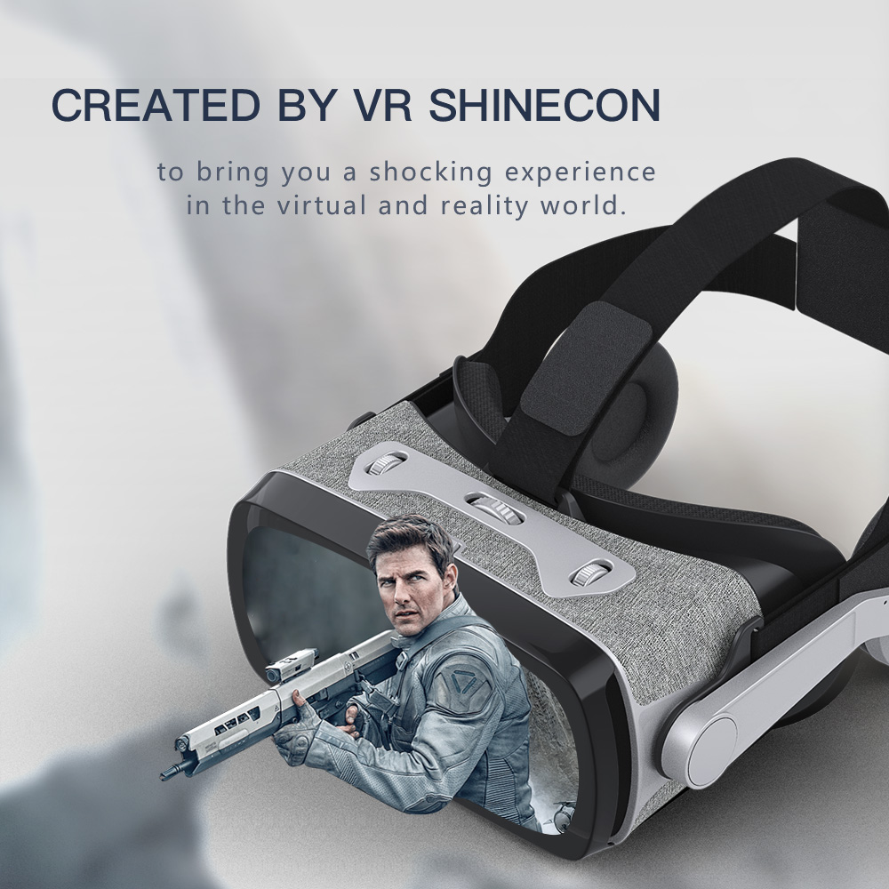 VR Glasses Box 3D Helmet Virtual Reality Devices VR Headset For 4.7 to 6.53 Inch Smartphone Gaming Movie Video Game Binoculars