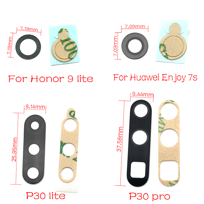 1Pcs Glas Kamera Objektiv mit Band Für Huawei Honor 10 20 20S 30 30S X10 P30 Pro p40 Lite Ersatz