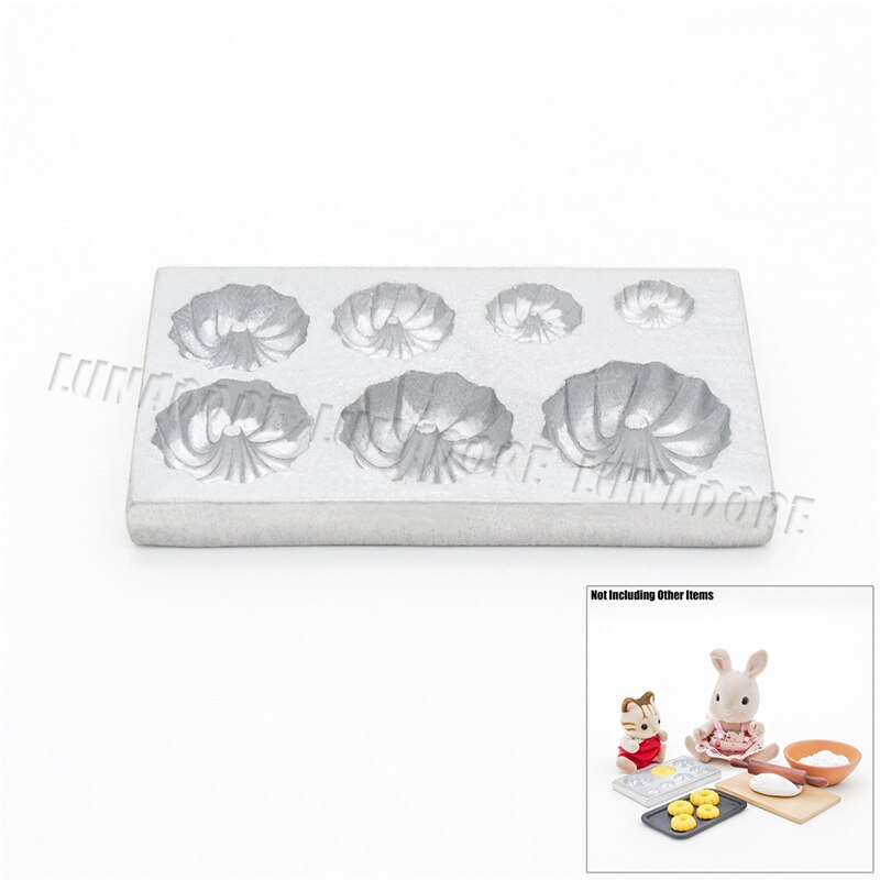 Odoria 1:12 Miniature Metal Cookies Baking Mould 7 Size Mold Kitchenware Dollhouse Kitchen Accessories