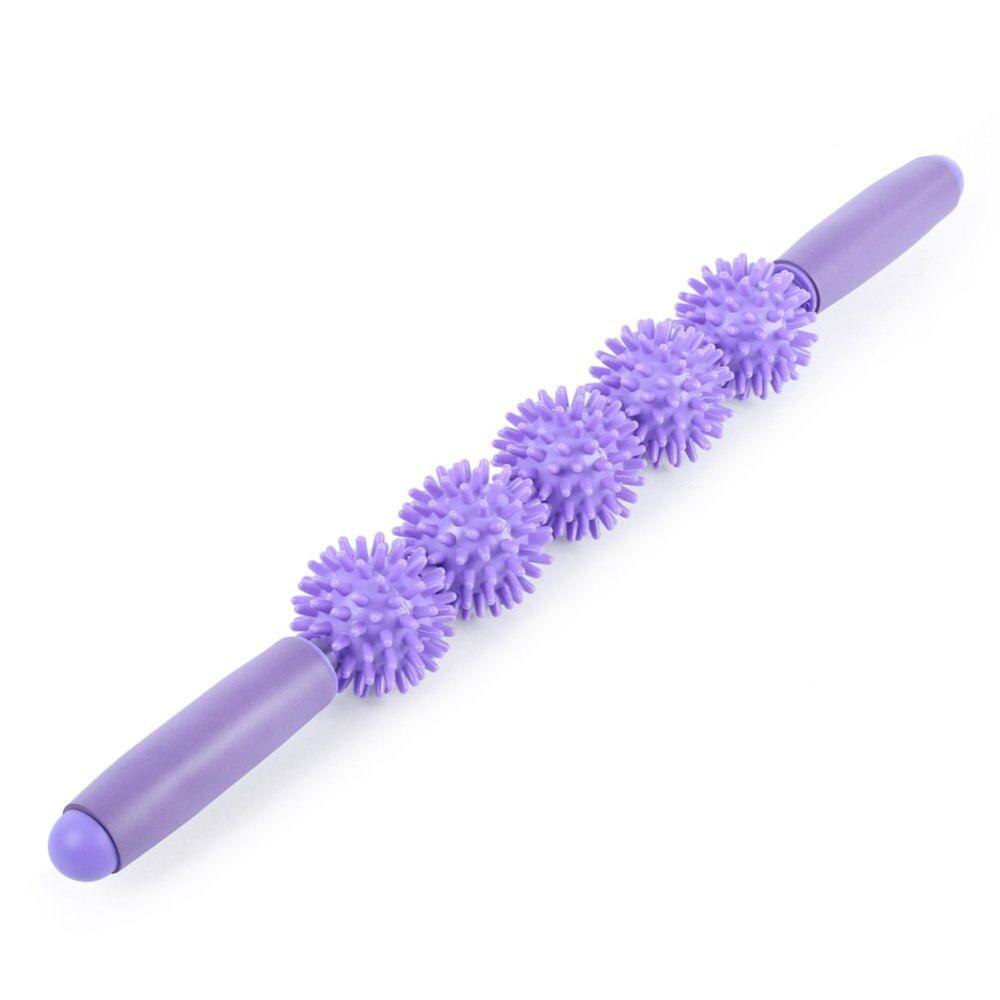 Barras de rodillo muscular para Crossfit, masajeador para aliviar el dolor de cuerpo completo, Yoga, Pilates, punto de disparo, herramientas, equipo de Fitenss: Morado