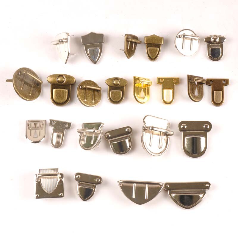 2 set silver/ton antik brons handväska väska tillbehör handväska snäpplås/ stängningslås  cp2404