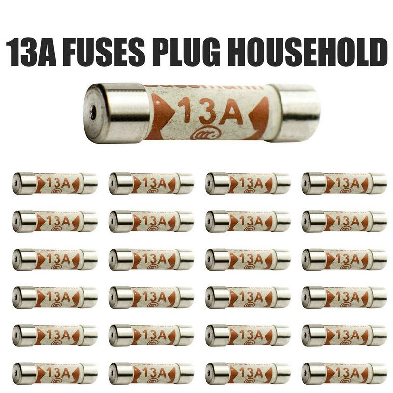 5 PSC 3/5/10/13AMP Domestic Fuses Plug Top Household Mains 13A Fuse Cartridge Fuse for Household Appliances Fittings