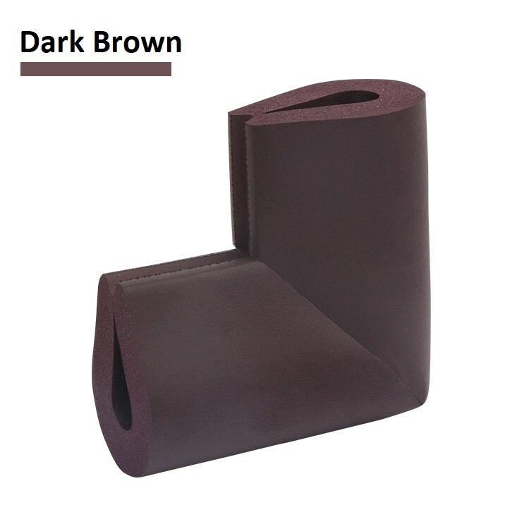 12 pièces Table coin protecteur Anti-collision Angle anti-dérapant épaissir Table coin Double face colle plus épaisse sécurité bébé protecteur: U-DarkBrown