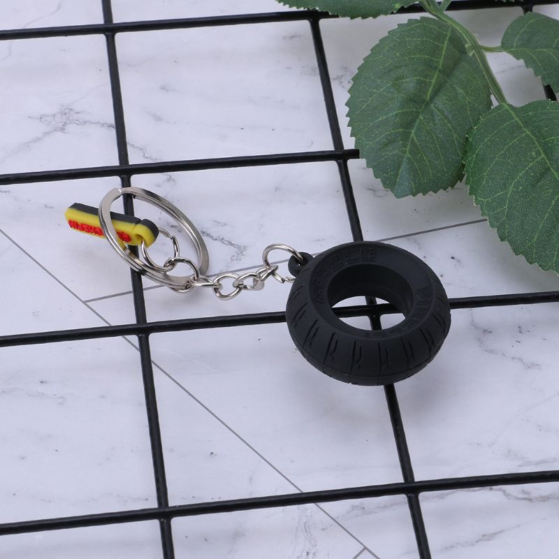 LLavero de goma para llanta de motocicleta, bonito para Interior de coche