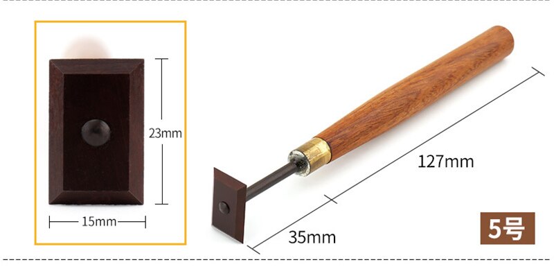 1Stck Praktische Wolfram Stahl Tonne Skulptur Keramik Fettling Messer Werkzeug mit Polymer Ton Holz Griff Werkzeug: 5