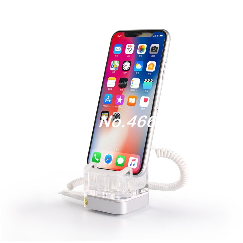 Mobile phone security alarm cell phone anti theft display stand Acrylic handhelds holder tablet lock rack for retail store