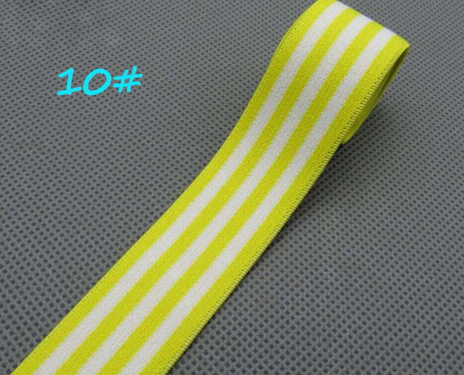 Babymanchet met 25mm breedtes, tailleband naaimateriaal, kleurrijke zachte streep elastische band, felle kleur streep elastische band  s0621l: No10