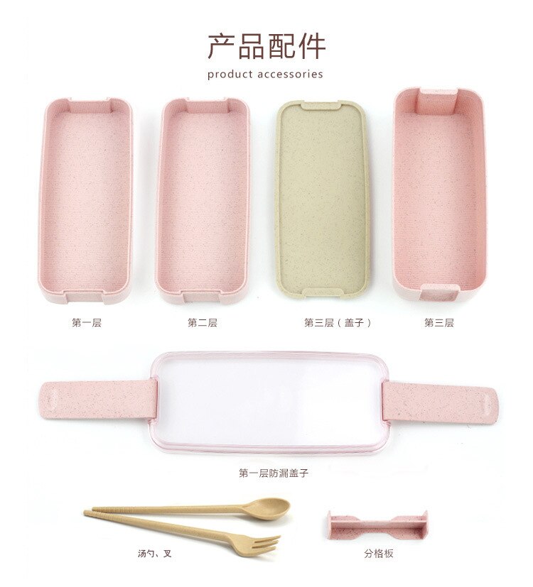 Bpa gratis baby mad opbevaring fodring madkasse mad container boks bærbar børn studerende madkasse bento container stabelbar kasse