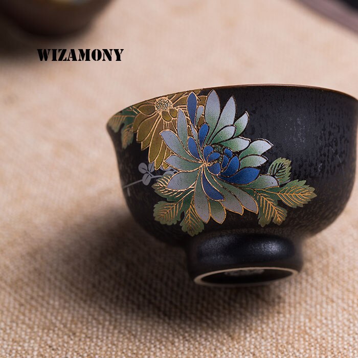 Chinese Color Emboss Peony Master Cup Drinkware Porcelain Teacups teapot Tea Cup Teacup Bowl China teaset Tea Pot Tea Set