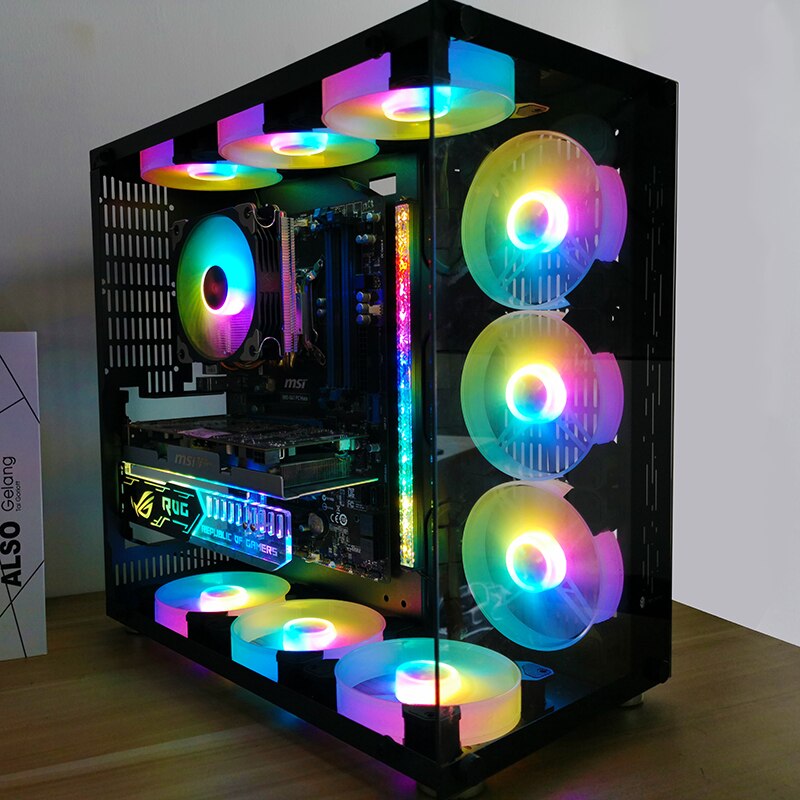 COOLMOON RGB Fan Lighting Music Controller Chassis Desktop Computer ...