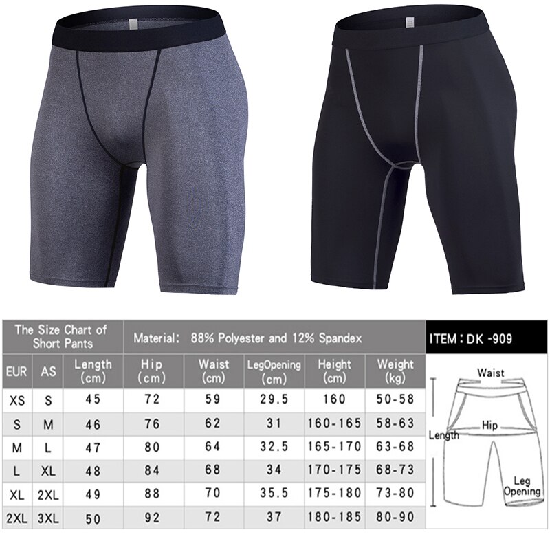 Summer Running Shorts Men Quick Drying Training Fitness Compression Gym Shorts Gym Mens Sport Compression Tights