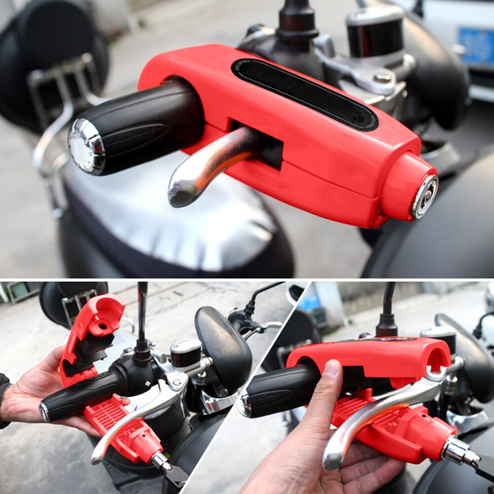 Draagbare Praktische Multi-Functionele Duurzame Motorfiets Rem Gaspedaal Grip Scooter Stuur Anti Diefstal Bescherming Sloten