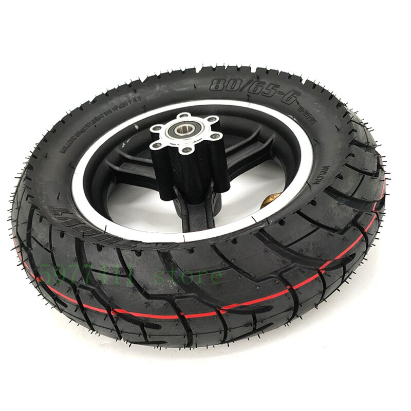 10 pouces 10x3.0 pneu 80 / 65-6 pneu + moyeu de roue scooter électrique chambre à air pliant vélo épaissi résistant à l'usure pièces de pneu