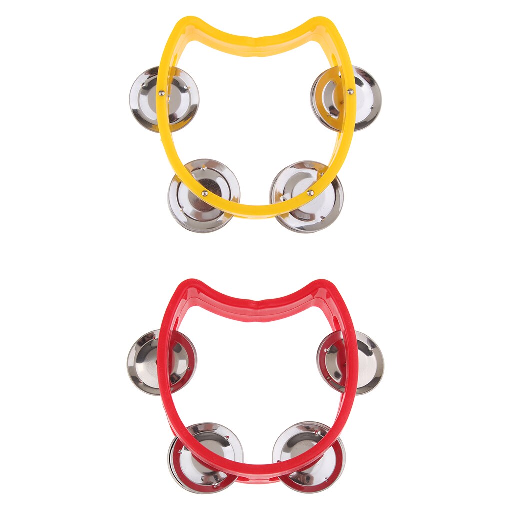 Small Music Tambourine Handheld Rattle Bell Shaker Percussion Instrument